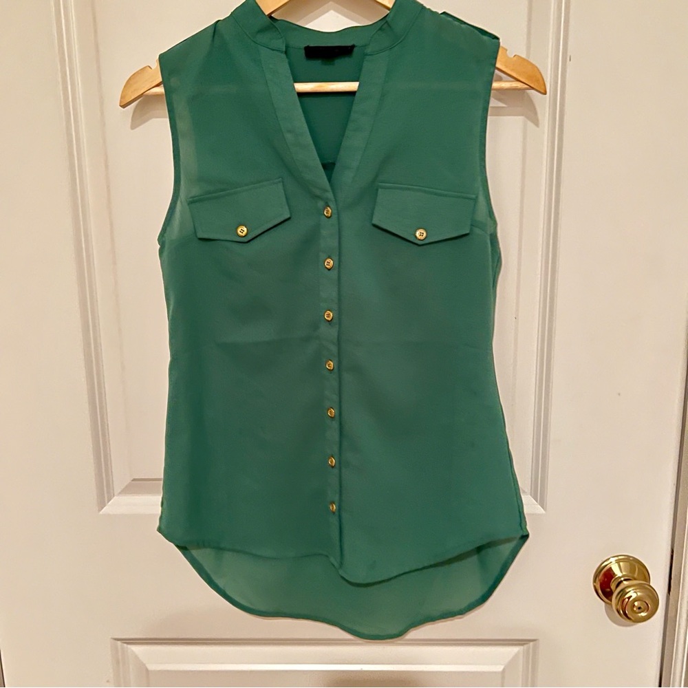 Edge Green Blouse